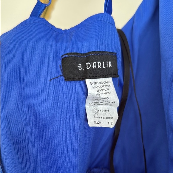 B Darlin Blue One Shoulder Dress - Picture 8 of 9